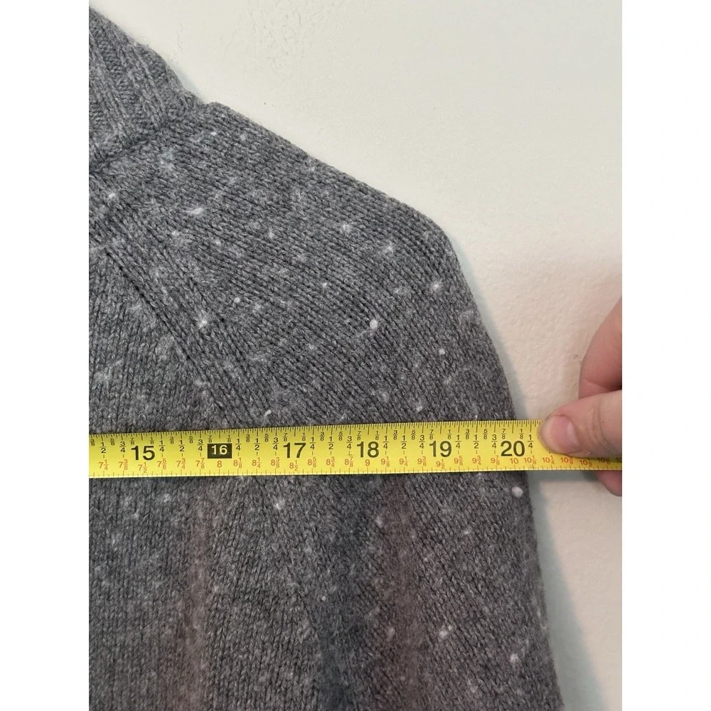 Eddie Bauer‎ Chunky Knit Cardigan Sweater 2XL Grey Cotton Blend Large Buttons